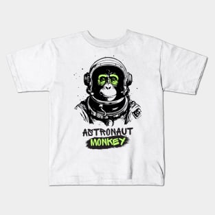 Monkey Astronaut Astrochimp Odyssey Kids T-Shirt